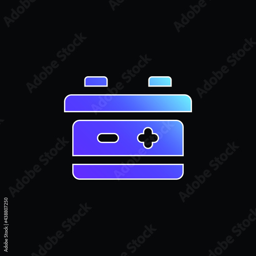 Battery blue gradient vector icon