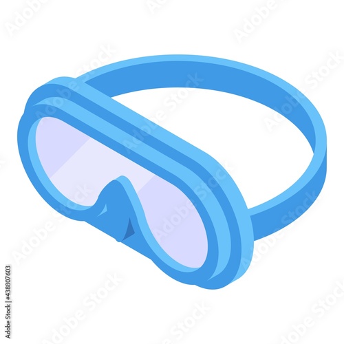 Swimming goggles icon. Isometric of Swimming goggles vector icon for web design isolated on white background