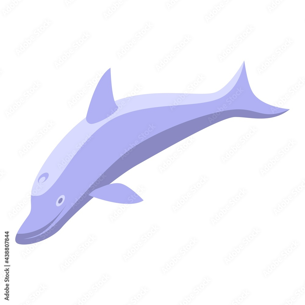 Obraz premium Sea dolphin icon. Isometric of Sea dolphin vector icon for web design isolated on white background
