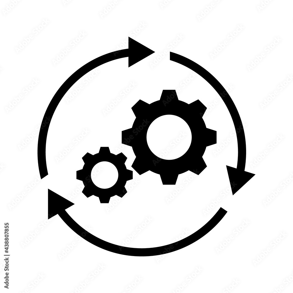 Work flow vector icon symbol isolated on white background Work flow vector icon symbol isolated on white background