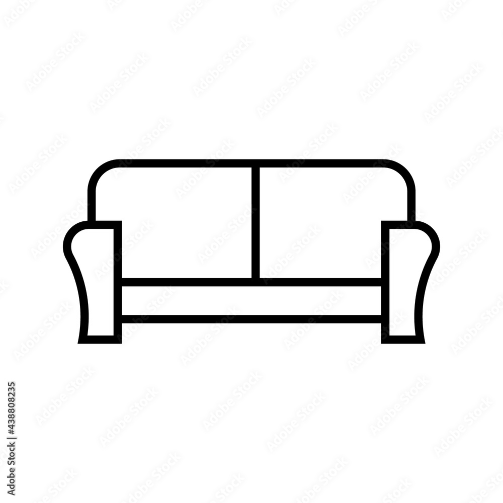 sofa icon isolated vector illustration on white background sofa icon isolated vector illustration on white background
