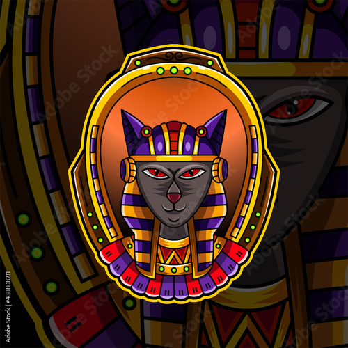 Bastet esport mascot logo design