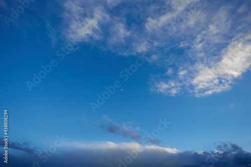 Blue sky with the moon