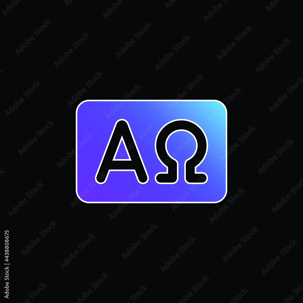 Alpha And Omega blue gradient vector icon Alpha And Omega blue gradient vector icon