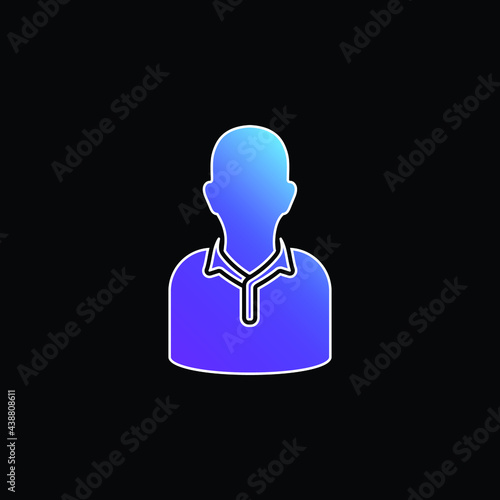 Athlete blue gradient vector icon