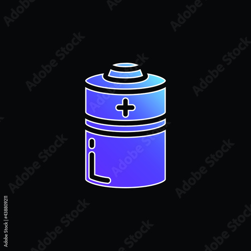 Batteries blue gradient vector icon