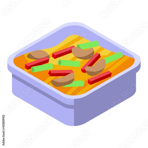 Dinner box icon. Isometric of Dinner box vector icon for web design isolated on white background