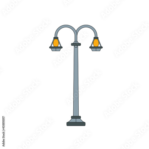 street lamp isolated on white