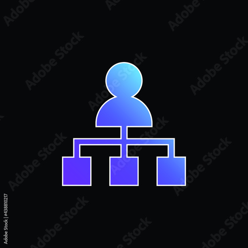 Boss blue gradient vector icon