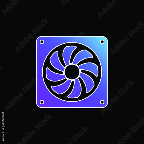 Big Electric Fan blue gradient vector icon