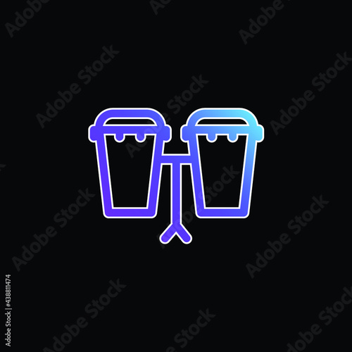Bongos blue gradient vector icon