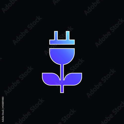 Bioenergy blue gradient vector icon