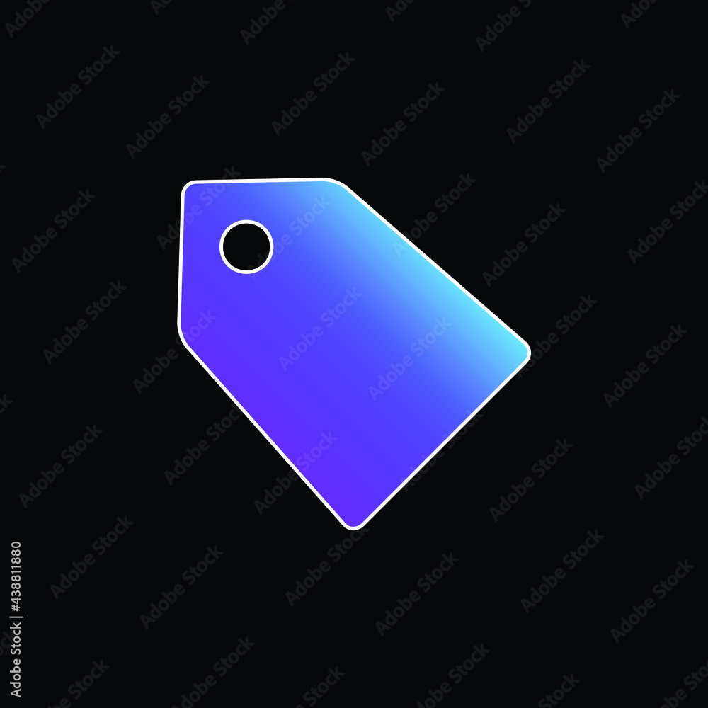 Black Label For Discounts blue gradient vector icon Black Label For Discounts blue gradient vector icon