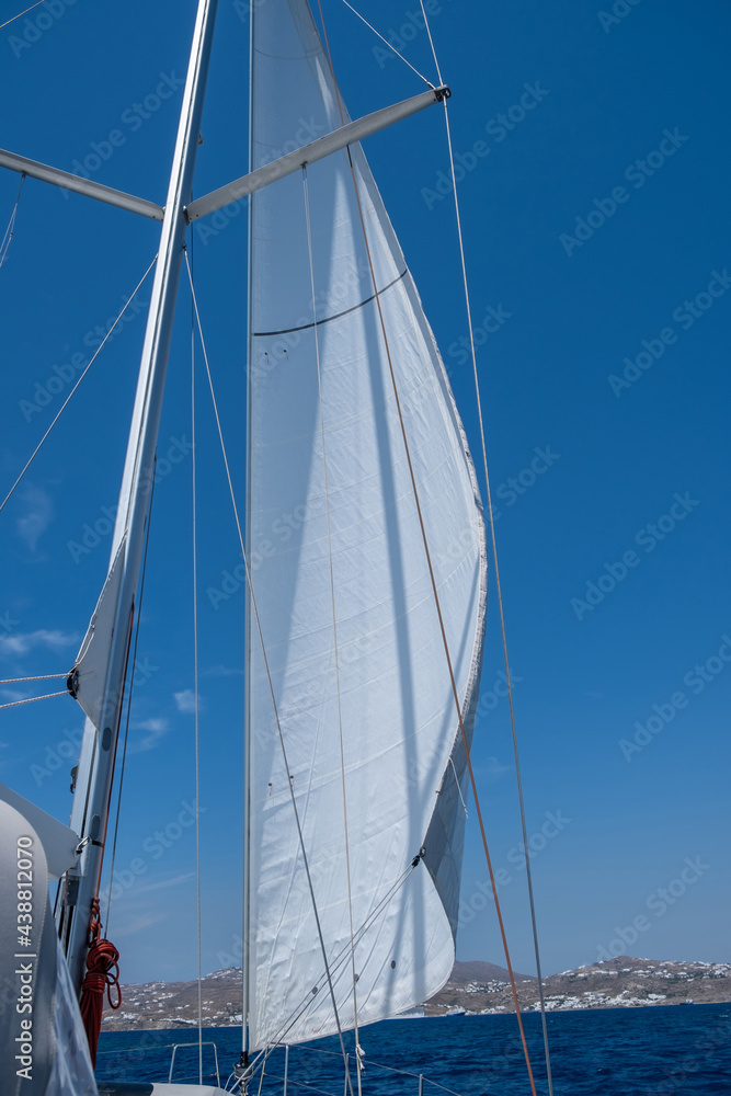 Obraz premium Cyclades islands, Greece. Aegean sea sailing, summer holidays