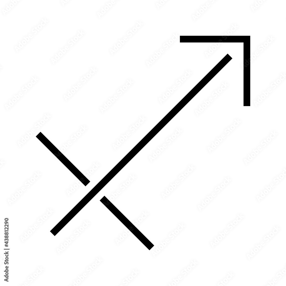 sagittarius zodiac icon vector isolated on white background sagittarius zodiac icon vector isolated on white background