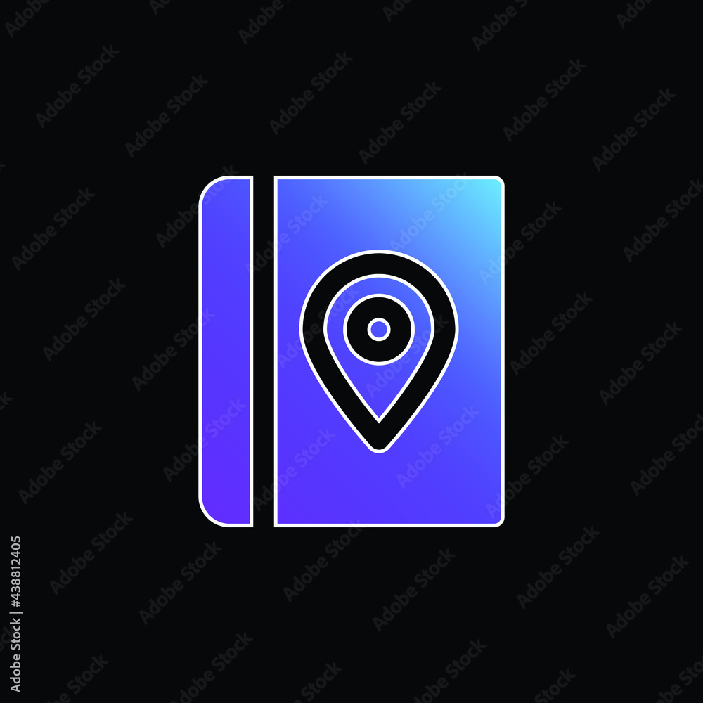 Book blue gradient vector icon Book blue gradient vector icon