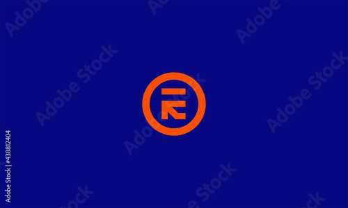 Creative and Minimalist Letter R Logo Design Icon |Editable in Vector Format in Blue and red colour