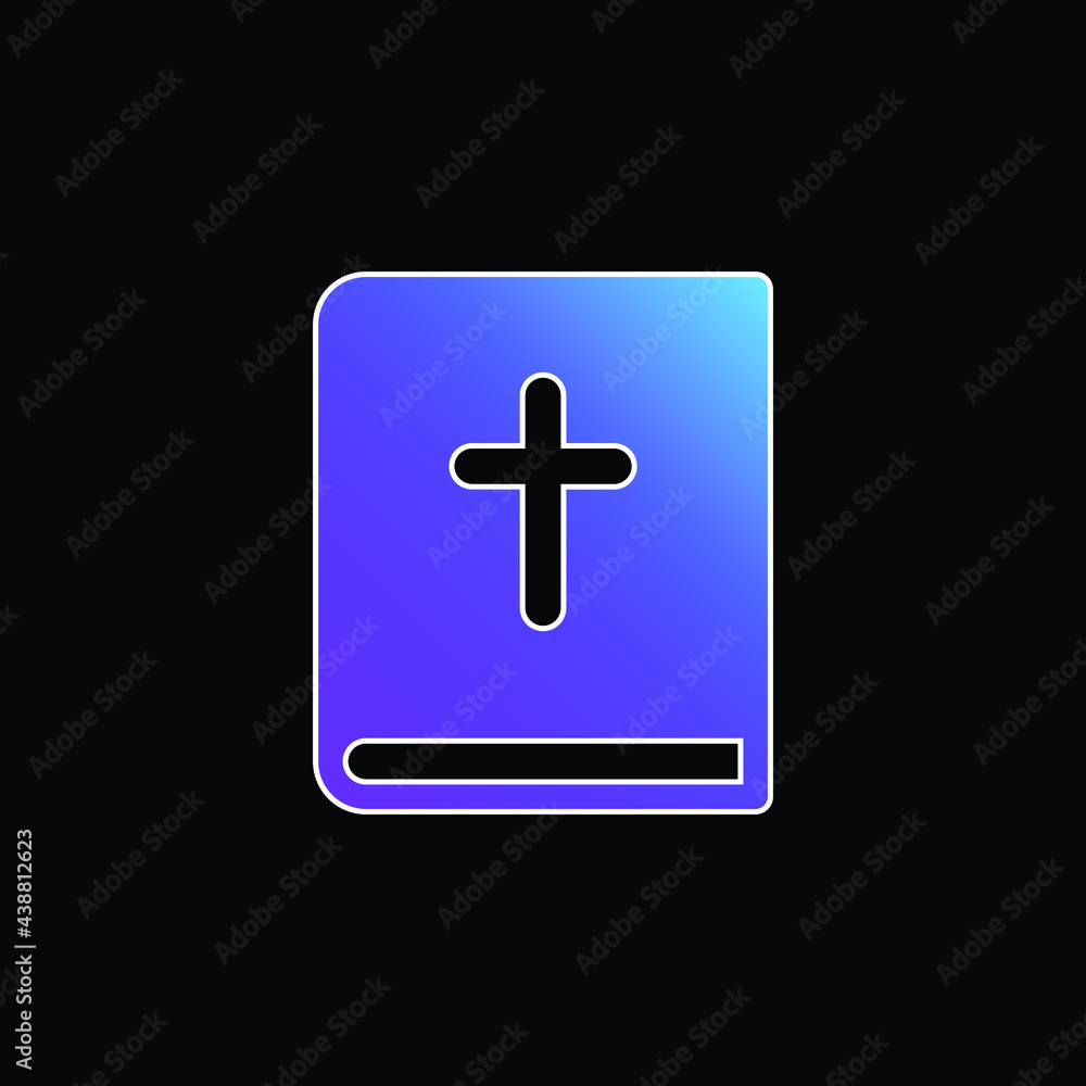 Fototapeta premium Bible blue gradient vector icon