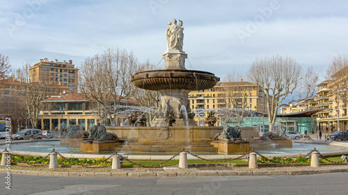 Fontaine de la Rotonde in Aix France photo