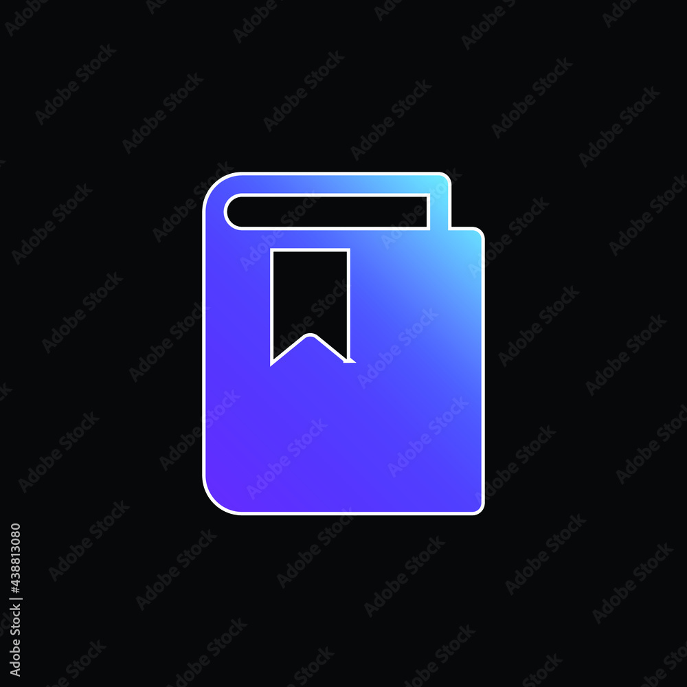 Book blue gradient vector icon Book blue gradient vector icon