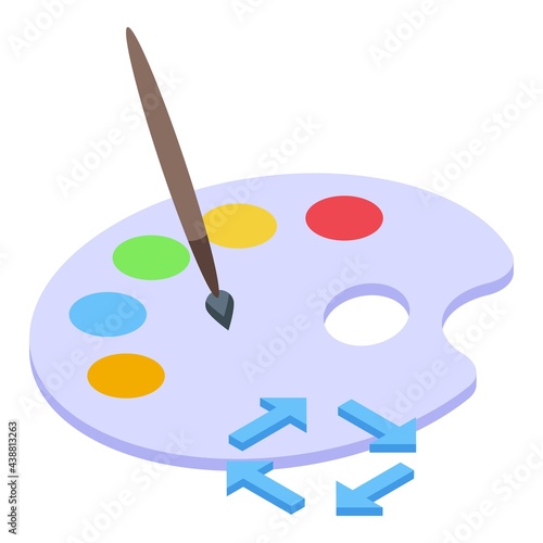 Education workflow painter icon. Isometric of Education workflow painter vector icon for web design isolated on white background