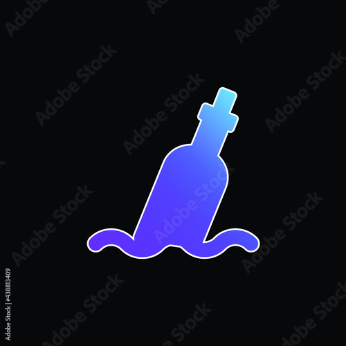 Bottle blue gradient vector icon