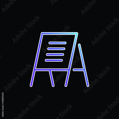 Billboard With Text blue gradient vector icon