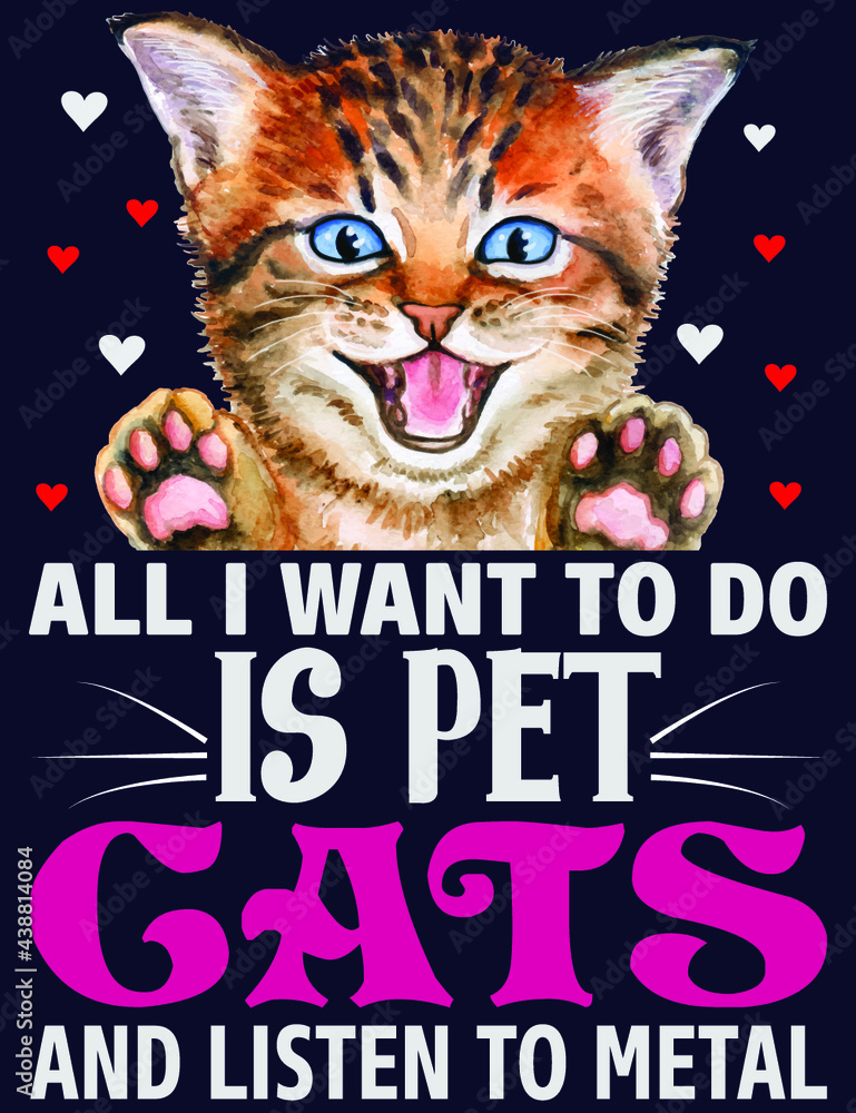 Naklejka premium Cat Niche Designs for Multiple use (such as T-shirt, Coffee Cup, Mug, Pillow etc.)