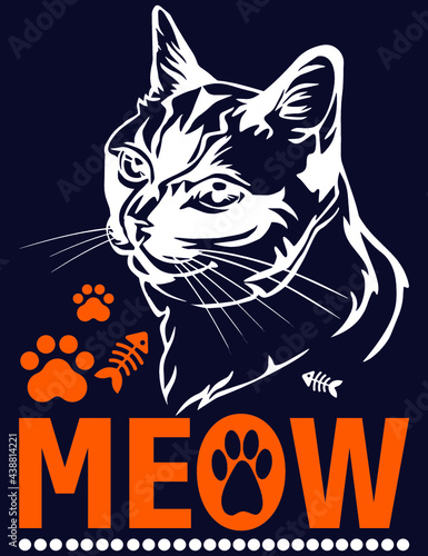 Cat Niche Designs for Multiple use (such as T-shirt, Coffee Cup, Mug, Pillow etc.)