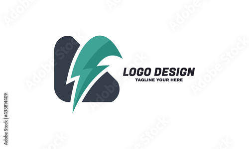 stock illustration Flash Electric Logo Bolt Energy Company