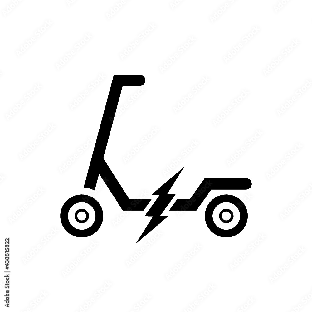 Electric scooter icon isolated on white background Electric scooter icon isolated on white background