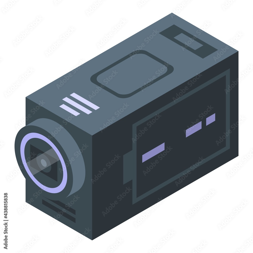 Fitness blog camera icon. Isometric of Fitness blog camera vector icon for web design isolated on white background Fitness blog camera icon. Isometric of Fitness blog camera vector icon for web design isolated on white background