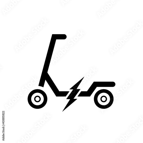 Electric scooter icon isolated on white background