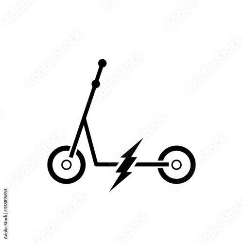 Electric scooter icon isolated on white background