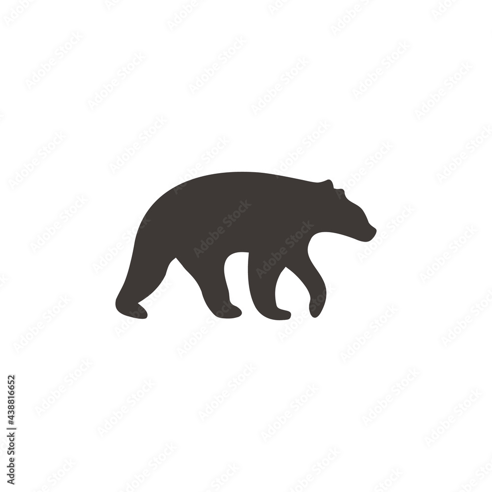 silhouette bear, design isolated, template design silhouette bear, design isolated, template design