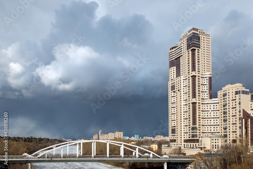  View of the Continental residential complex on a spring cloudy day. Moscow, prospect Marshal Zhukov, 78 photo