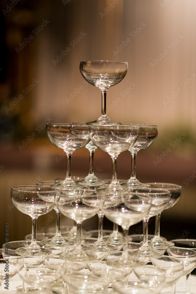 empty wine glass with blur background empty wine glass with blur background