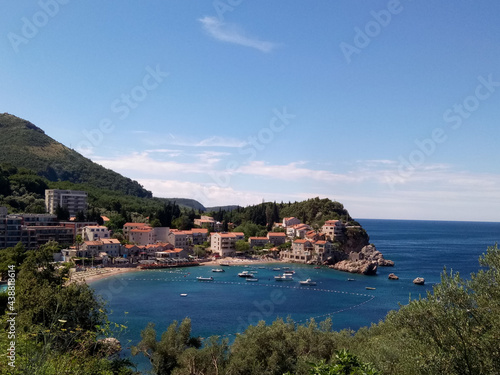 Milocer beach and view, Budva, Montenegro photo