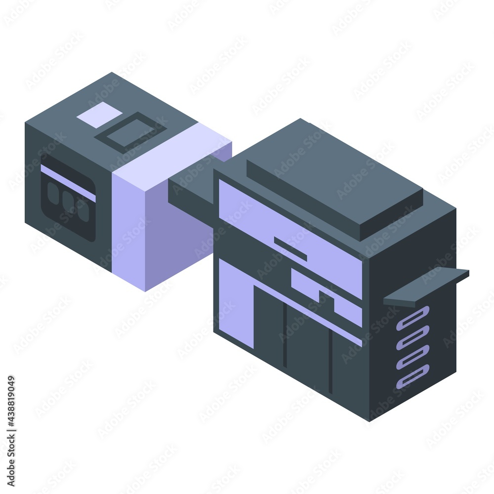 Company digital printing icon. Isometric of Company digital printing vector icon for web design isolated on white background Company digital printing icon. Isometric of Company digital printing vector icon for web design isolated on white background