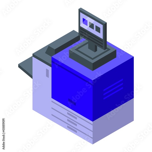 Office digital printing icon. Isometric of Office digital printing vector icon for web design isolated on white background