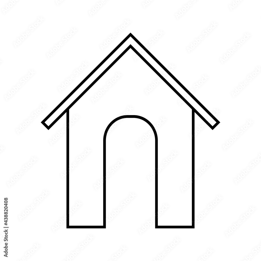 dog cage and bowl With Bone Vector Icon on white background dog cage and bowl With Bone Vector Icon on white background