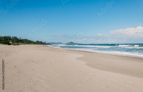 Panoramic photography on one of the most beautiful beaches in Brazil practically deserted and great for walking.