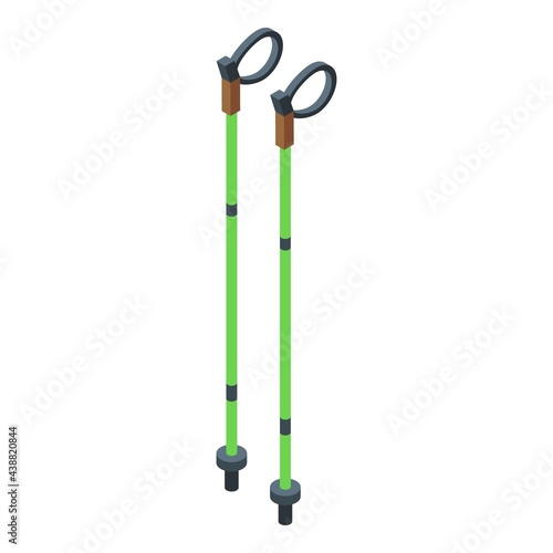 Nord walking sticks icon. Isometric of Nord walking sticks vector icon for web design isolated on white background