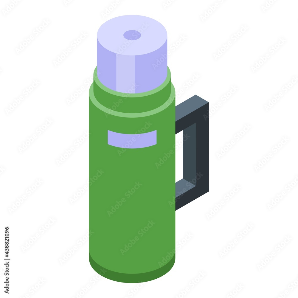 Hike thermos bottle icon. Isometric of Hike thermos bottle vector icon for web design isolated on white background Hike thermos bottle icon. Isometric of Hike thermos bottle vector icon for web design isolated on white background