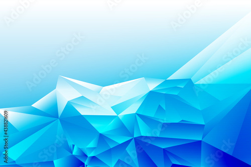 Abstract blue white geometric poly triangle shape background
