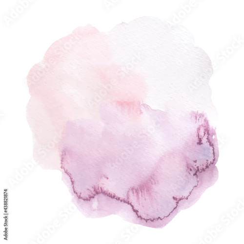 Pink and purple gradient stain watercolor brush shapes