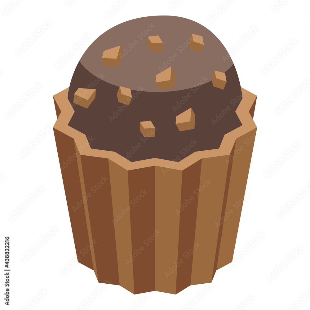 Sweet muffin icon. Isometric of Sweet muffin vector icon for web design isolated on white background Sweet muffin icon. Isometric of Sweet muffin vector icon for web design isolated on white background