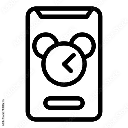Smartphone jet lag icon. Outline Smartphone jet lag vector icon for web design isolated on white background