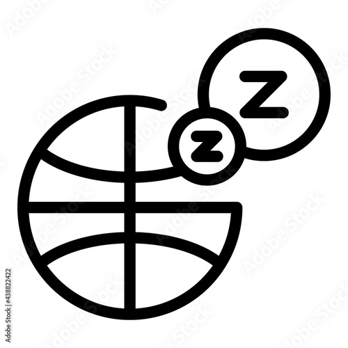 Planet jet lag icon. Outline Planet jet lag vector icon for web design isolated on white background