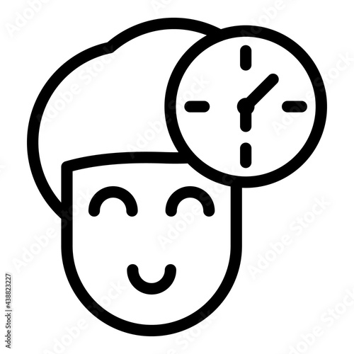 No problem jet lag icon. Outline No problem jet lag vector icon for web design isolated on white background